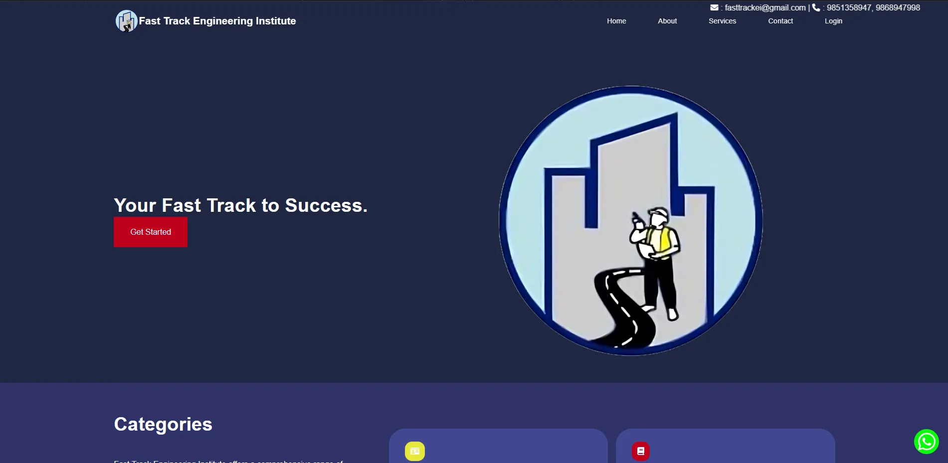 Fast Track Engineering Institute website built and maintained by Sushank Ghimire