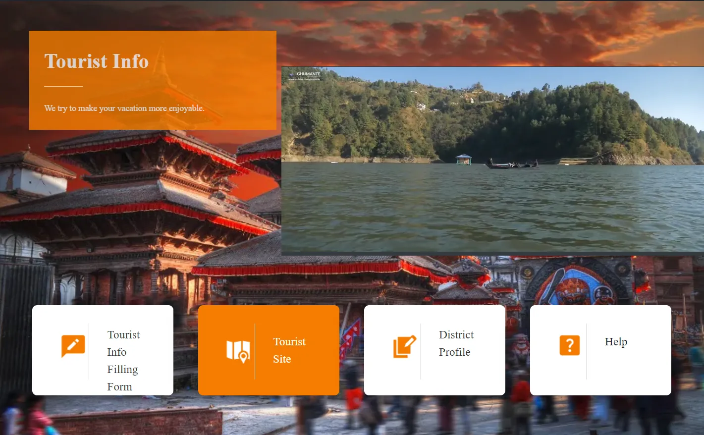 Tourist-Info site for Lumbini Province built by Sushank Ghimire
